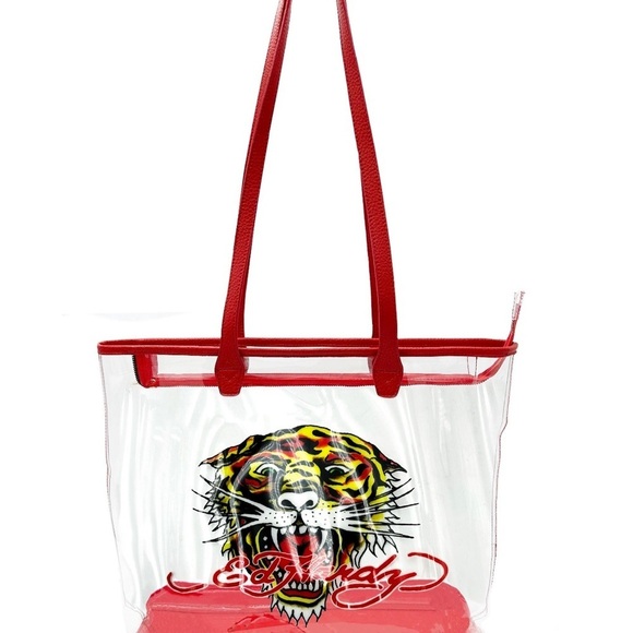 Ed Hardy Red Tiger Transparent PVC Tote Bag - Picture 6 of 6